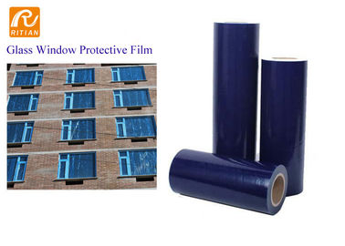Αυτοκόλλητη μπλε προστατευτική ταινία PE για την προσωρινή προστασία γυαλιού παραθύρων